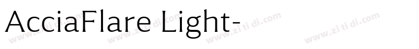 AcciaFlare Light字体转换 AcciaFlare Light字体转换